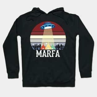 Marfa TX Ghost Lights Festival UFO Texas Art Hoodie